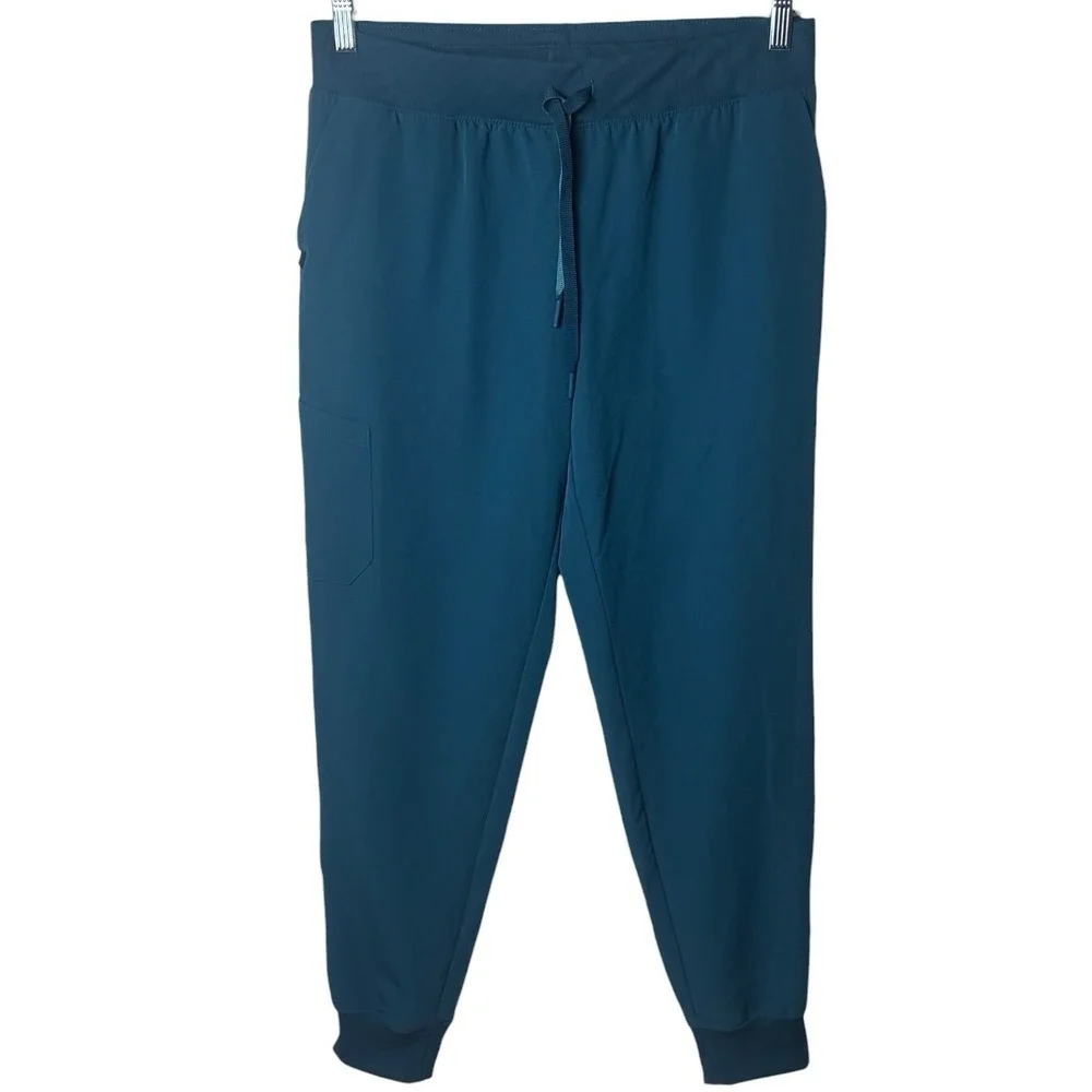 NEW Jaanuu Ultralast Scrub Jogger Pants Caribbean Blue Medical Career Comfort M